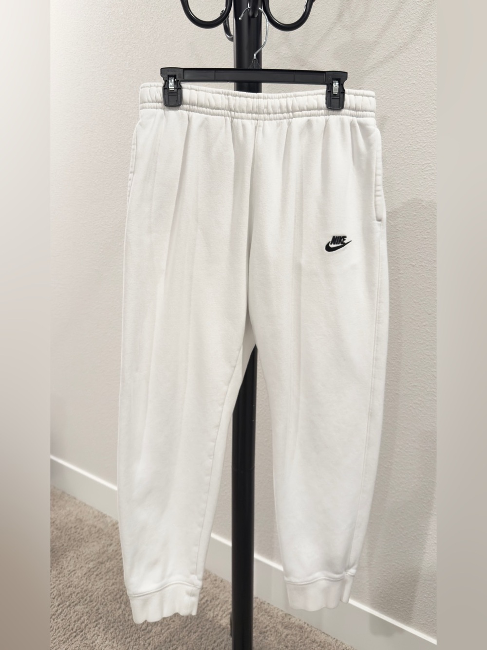 🤍 Nike Fleece Jogger White Sweatpants